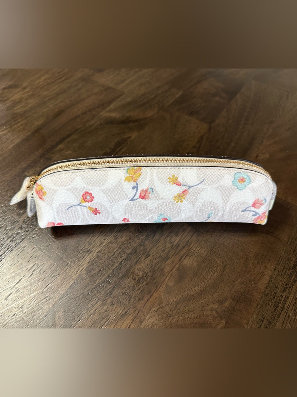 NWT Coach Floral Signature Pencil Case